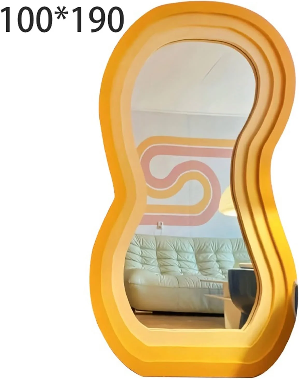 آینه حمام WRFTTCRR، بلوک های آینه ای، قاب تزئینی حمام، آینه تمام قد بزرگ