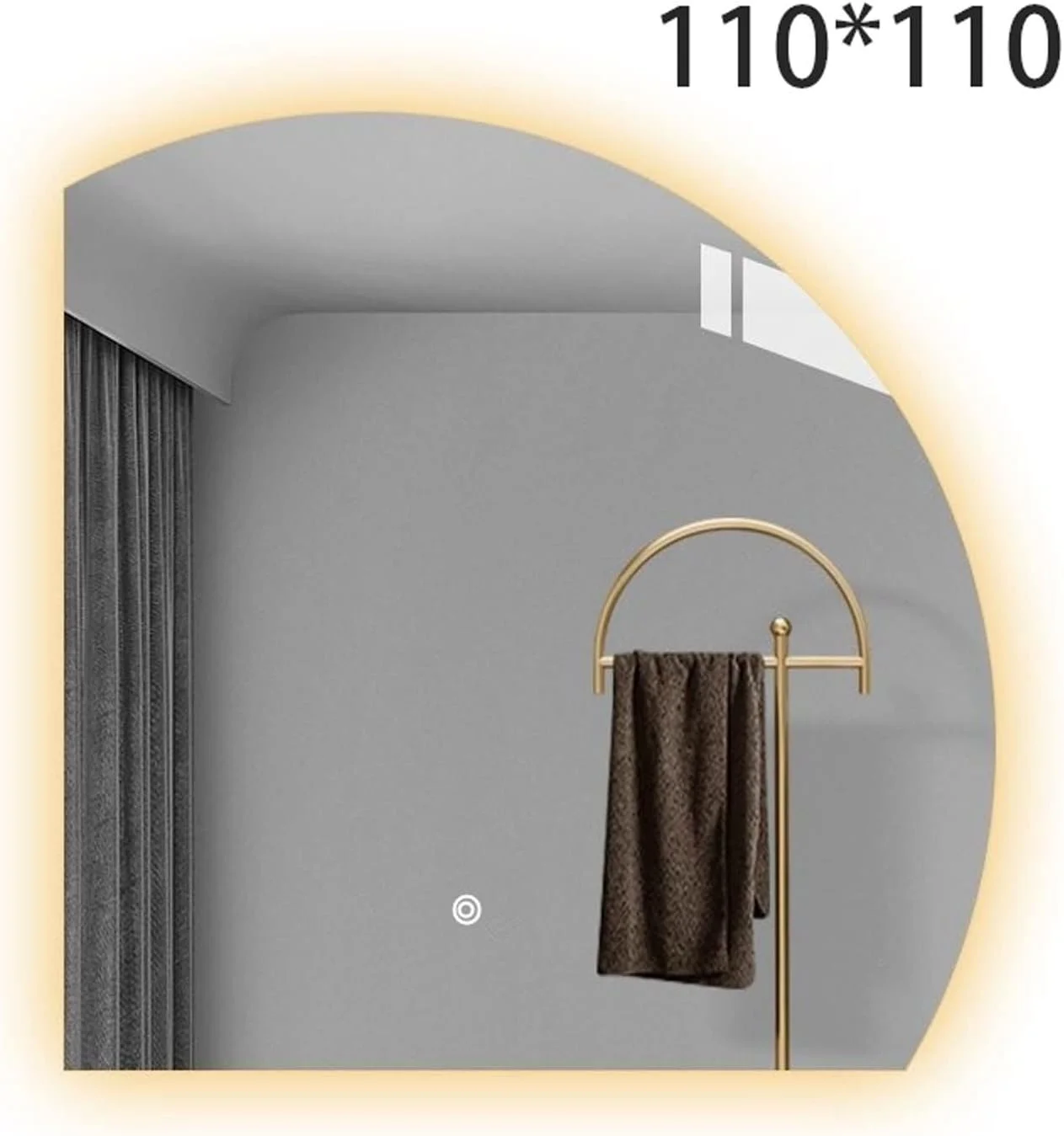 آینه حمام WRFTTCRR، آینه تمام قد، مناسب آرایش، قابل نصب روی دیوار حمام، دارای نور