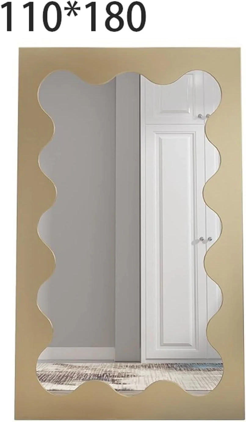 آینه حمام WRFTTCRR آینه اتاق خواب آینه قدی بزرگ آینه تمام قد دکوراسیون اتاق نشیمن (سفید)