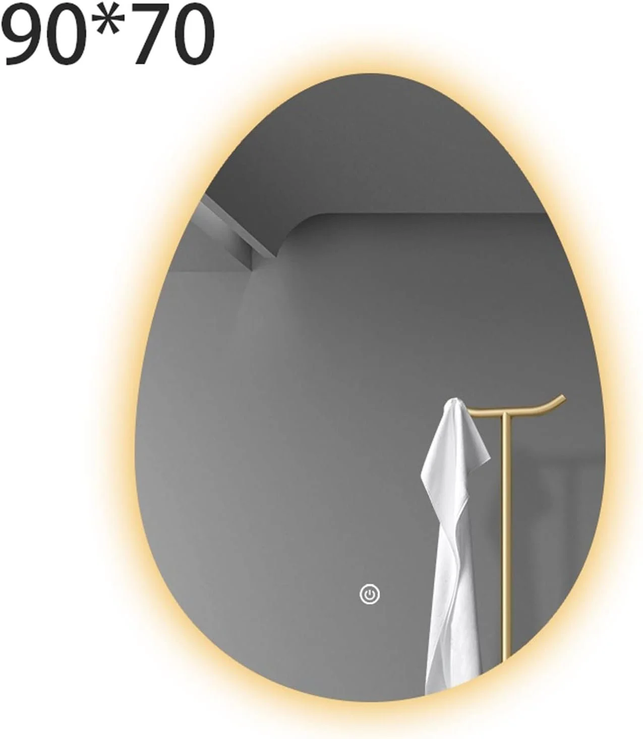 آینه حمام WRFTTCRR نامنظم هوشمند با نور، مناسب اصلاح مو، دوش حمام، آینه دیواری Spiegel و لوازم جانبی آرایشی