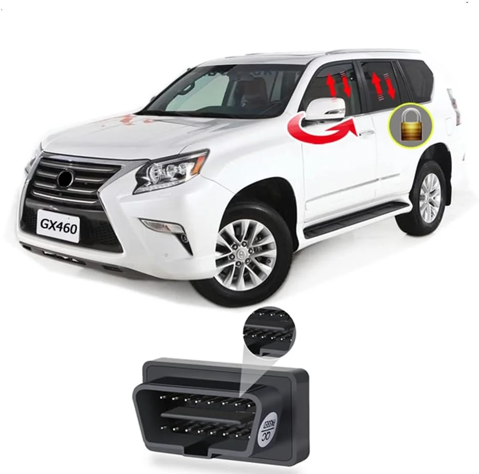 ماژول کیت قفل سرعت درب، باز و بسته کردن پنجره اتوماتیک، تاشو و باز کردن آینه بغل خودرو از راه دور Forten Kingdom OBD GX 460 مناسب برای لوازم جانبی لکسوس GX460 مدل 2010-2019