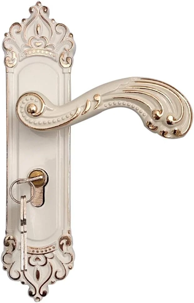 قفل دستگیره اتاق خواب به سبک اروپایی، قفل درب به همراه کلید، آلیاژ آلومینیوم، قفل رترو، لوازم جانبی سخت افزاری درب اتاق خانواده Gaodpz