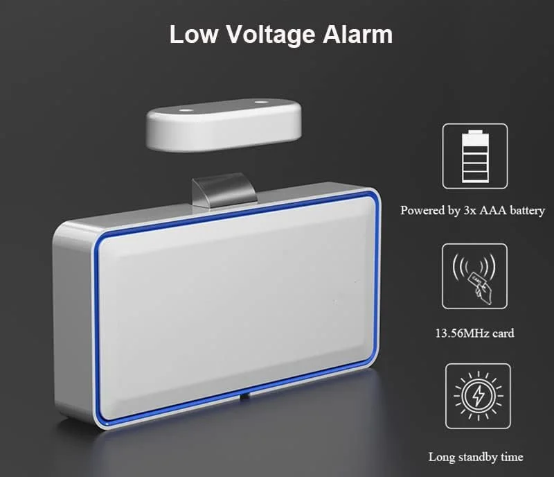 ست قفل کابینت بدون کلید Excefore، قفل الکترونیکی هوشمند سخت افزاری مخفی بدون نیاز به سوراخکاری با کارت RFID، امنیت بالا و ضد سرقت برای قفسه کتاب چوبی، کمد لباس، قفل تخت، کمدهای اداری، کشوهای پرونده، شرکت های خانگی