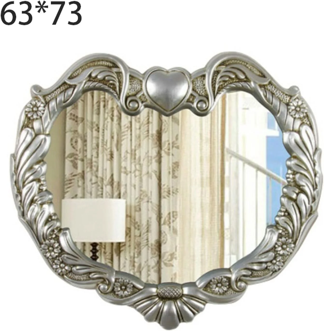 آینه حمام WMGSDWB طرح قلب عشق، مناسب برای حمام، راهرو و آرایش آینه حمام WMGSDWB طرح قلب عشق، مناسب برای حمام، راهرو و آرایش