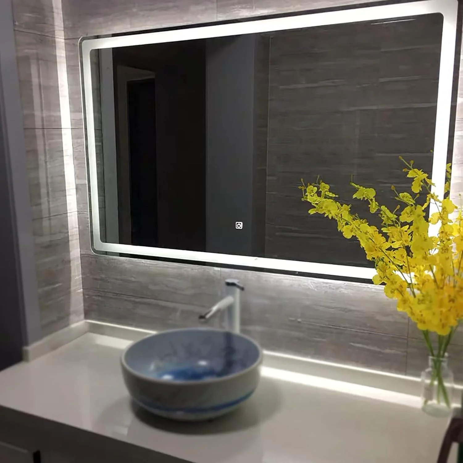 WANGPP LED Bathroom Mirror,Wall Mirror,Bathroom Mirror with Lighting, LED Touch Sensor Switch with Anti-fogging,dimmable Warm White/Cold White/Neutral WANGPP LED Bathroom Mirror,Wall Mirror,Bathroom Mirror with Lighting, LED Touch Sensor Switch with Anti-fogging,dimmable Warm White/Cold White/Neutral