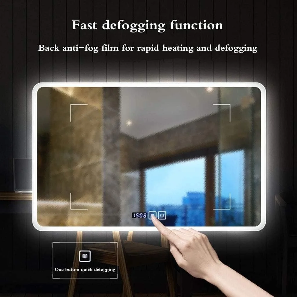 آینه های روشویی دیواری آینه آرایش حمام دیواری ضد بخار کلید لمسی دیمر (700mm900mm) آینه های روشویی دیواری آینه آرایش حمام دیواری ضد بخار کلید لمسی دیمر (700mm900mm)