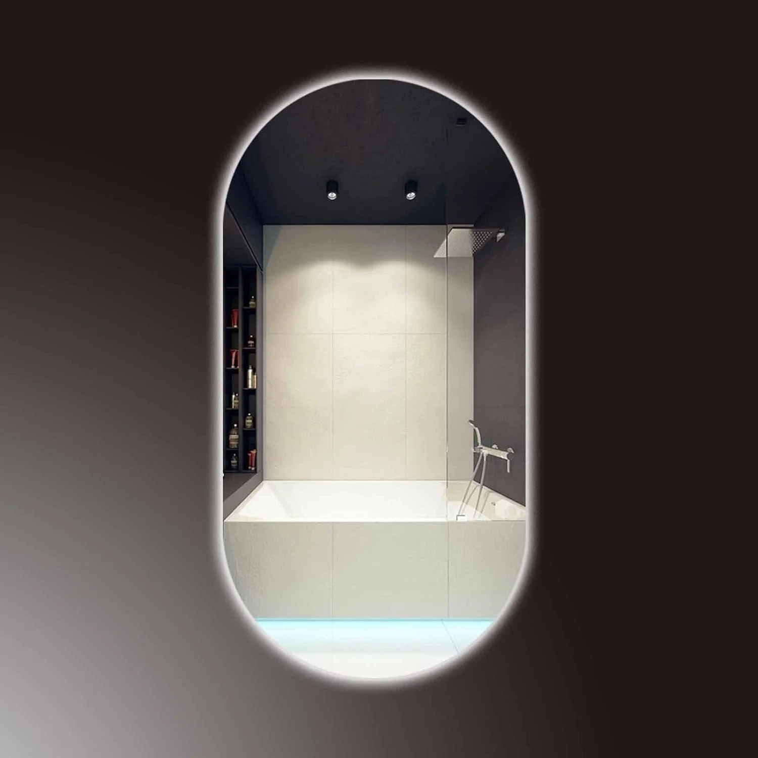 آینه آرایش بیضی ال ای دی VPHOME برای حمام، آینه دیواری ضد مه با نور پس زمینه، آینه روشویی ال ای دی بزرگ مدرن برای حمام، روشنایی سه رنگ قابل تنظیم، صرفه جویی در انرژی (VPMR-65، 100x50 سانتی متر یا 40x20 اینچ) آینه آرایش بیضی ال ای دی VPHOME برای حمام، آینه دیواری ضد مه با نور پس زمینه، آینه روشویی ال ای دی بزرگ مدرن برای حمام، روشنایی سه رنگ قابل تنظیم، صرفه جویی در انرژی (VPMR-65، 100x50 سانتی متر یا 40x20 اینچ)