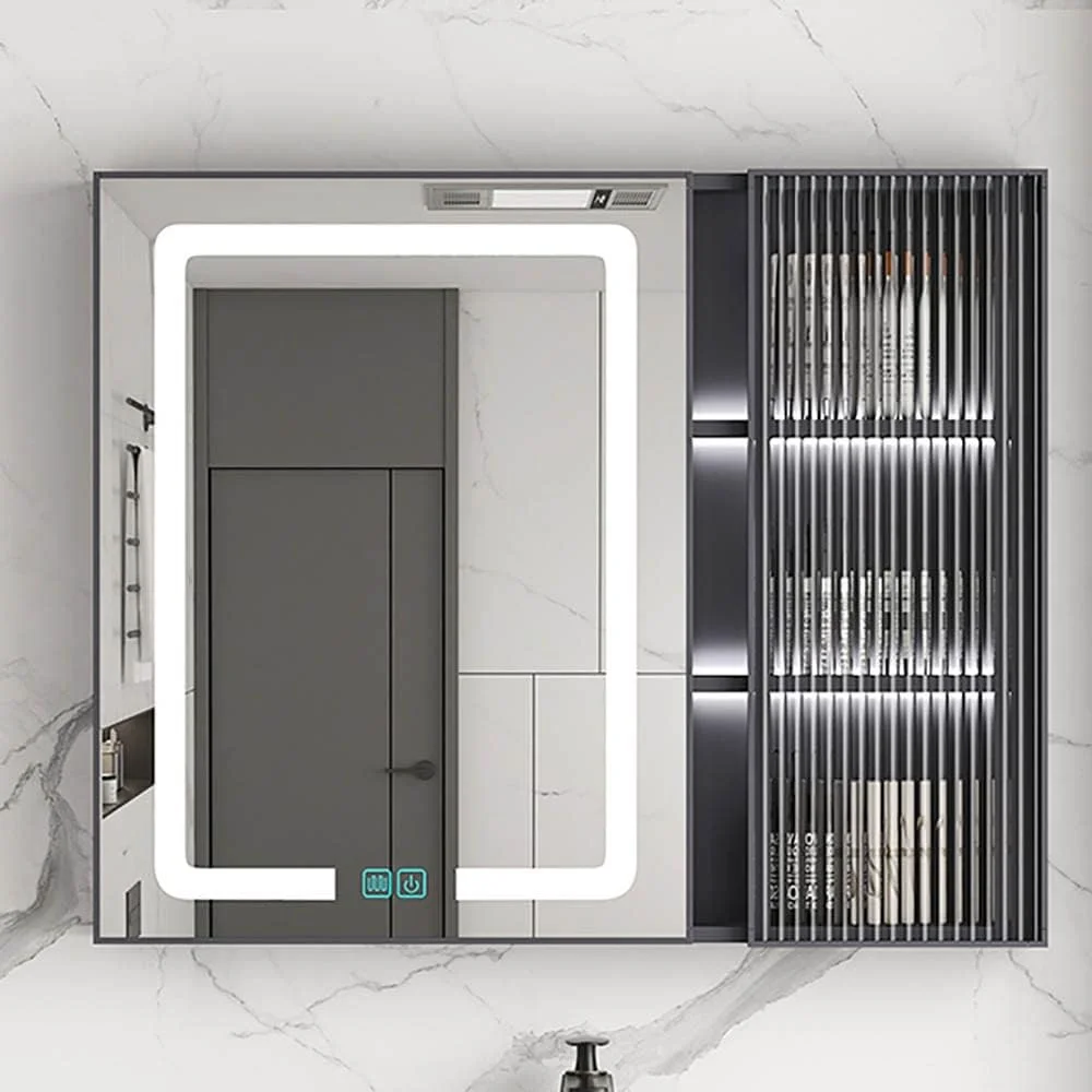 آینه آرایشی دیواری VLNAACH با کلید لمسی هوشمند، کابینت آینه مستطیلی ضد بخار، کابینت آینه چراغ دار LED با قفسه ذخیره سازی آینه آرایشی دیواری VLNAACH با کلید لمسی هوشمند، کابینت آینه مستطیلی ضد بخار، کابینت آینه چراغ دار LED با قفسه ذخیره سازی