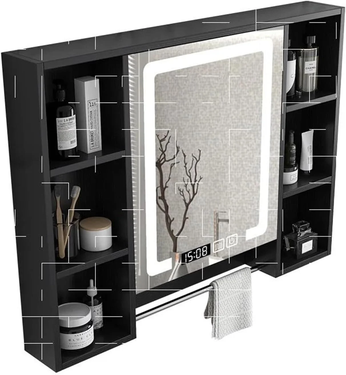 آینه آرایشی دوش VLNAACH ضد بخار، قابل نصب روی دیوار کابینت، آینه های حمام اصلاح صورت، آینه های حمام آینه آرایشی دوش VLNAACH ضد بخار، قابل نصب روی دیوار کابینت، آینه های حمام اصلاح صورت، آینه های حمام