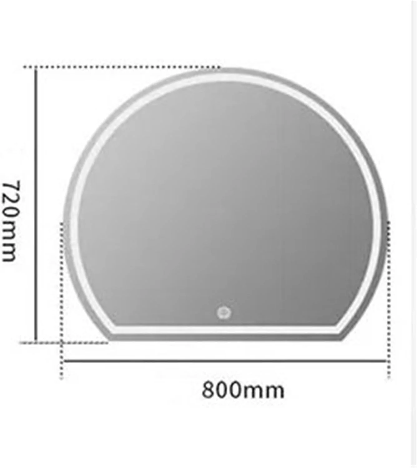 آینه آرایشی دیواری VLNAACH با نور LED، گرد، زیبا، مناسب اتاق خواب و حمام، ابعاد 29X32 اینچ