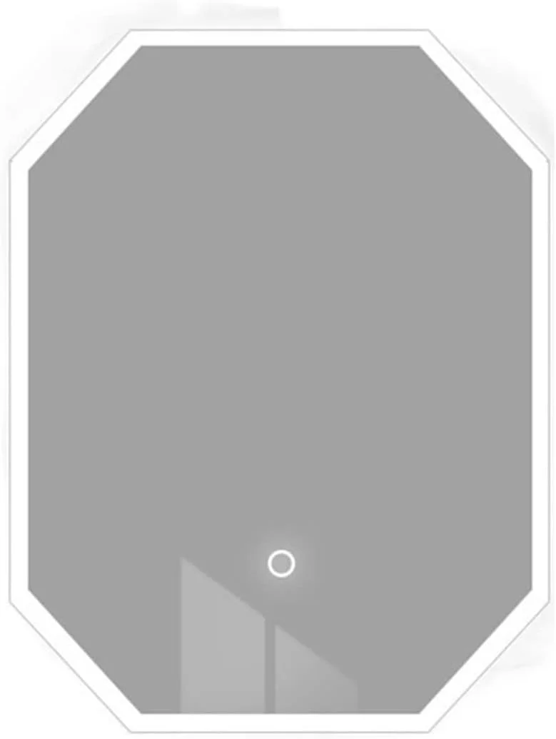 آینه VFNRESW با چراغ، آینه دیواری حمام، آینه روشنایی مدرن حمام، شکل نامنظم، حمام بلند