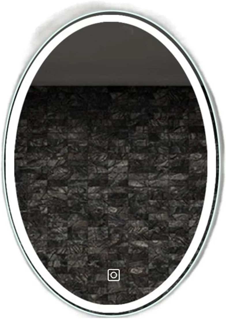 آینه VFNRESW با چراغ، مناسب آرایش، دوش حمام، ضد بخار، گرد، دیواری، تمام قد، بزرگ، آینه روشویی