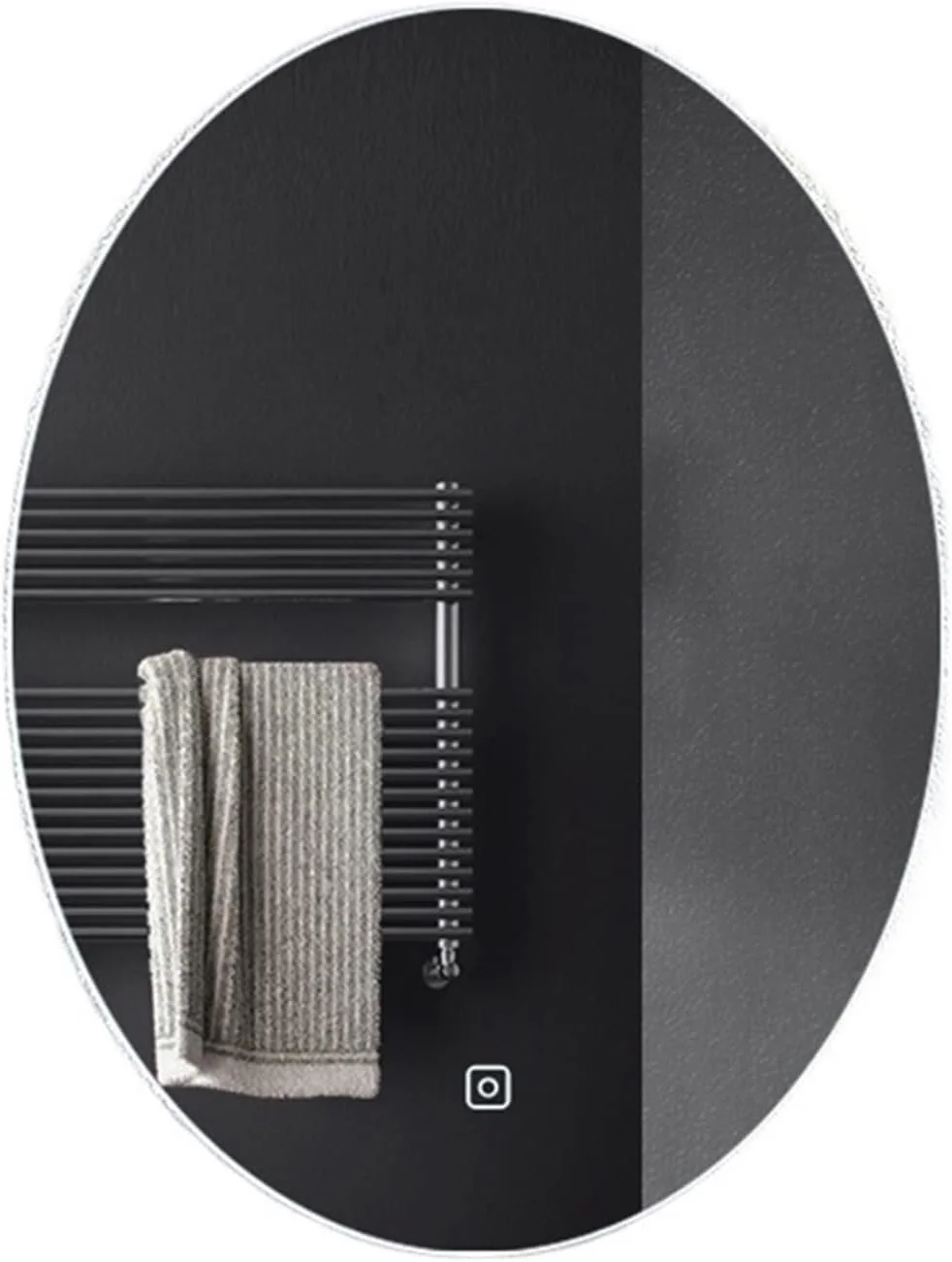 آینه VFNRESW با چراغ کلید دار، آینه بیضی شکل مناسب روشویی و حمام، آینه هوشمند حمام