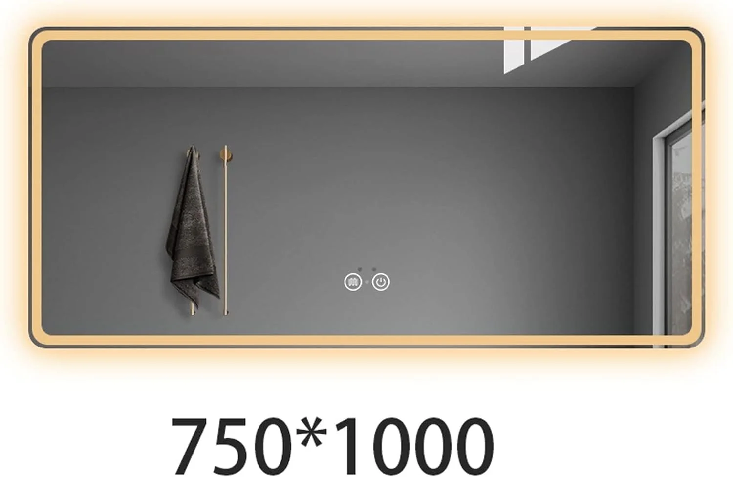 آینه VFNRESW با چراغ آینه تمیز کننده آینه ضد بخار آینه حمام با نور پس زمینه دیواری لوازم جانبی حمام Inteligente