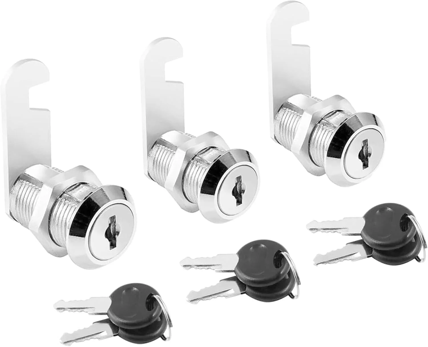 قفل های کم کابینت، بسته 3 عددی 25 میلی متری قفل کم سیلندر کابینت فایل جهانی، لوازم جانبی سخت افزاری قفل کمد کوچک برای کشوی فایل امنیتی، صندوق پستی، درب RV Camper، قفل جایگزین جعبه ابزار ذخیره سازی