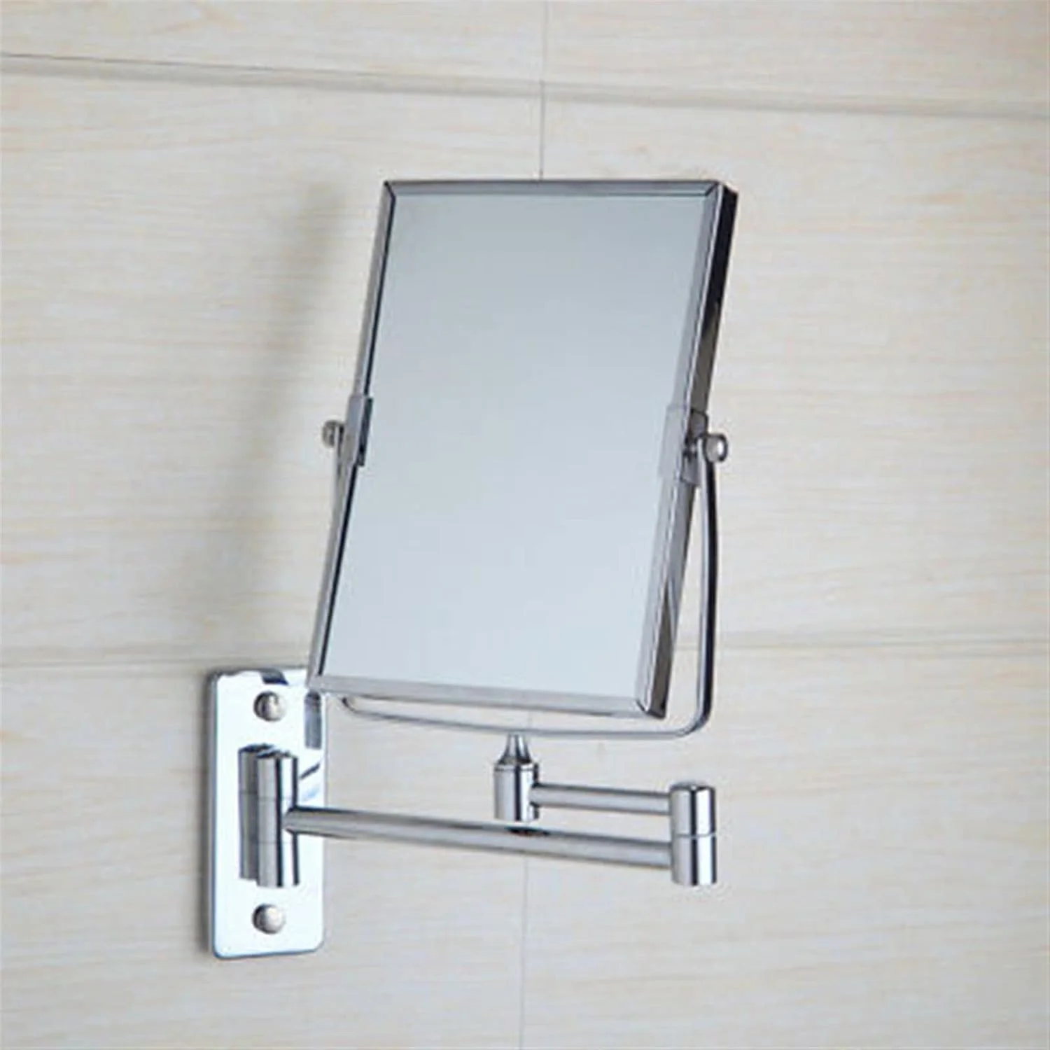 آینه آرایشی تاشو و قابل گسترش VETCS، مناسب حمام، با قابلیت بزرگنمایی و نصب دیواری آینه آرایشی تاشو و قابل گسترش VETCS، مناسب حمام، با قابلیت بزرگنمایی و نصب دیواری