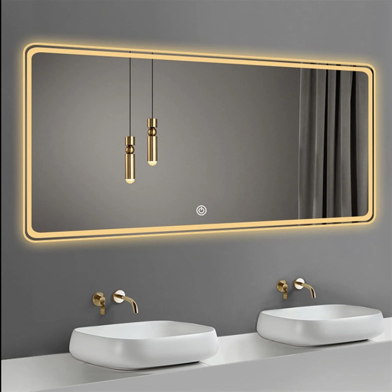 آینه دیواری مستطیلی VETCS مناسب حمام، اصلاح و نمایش