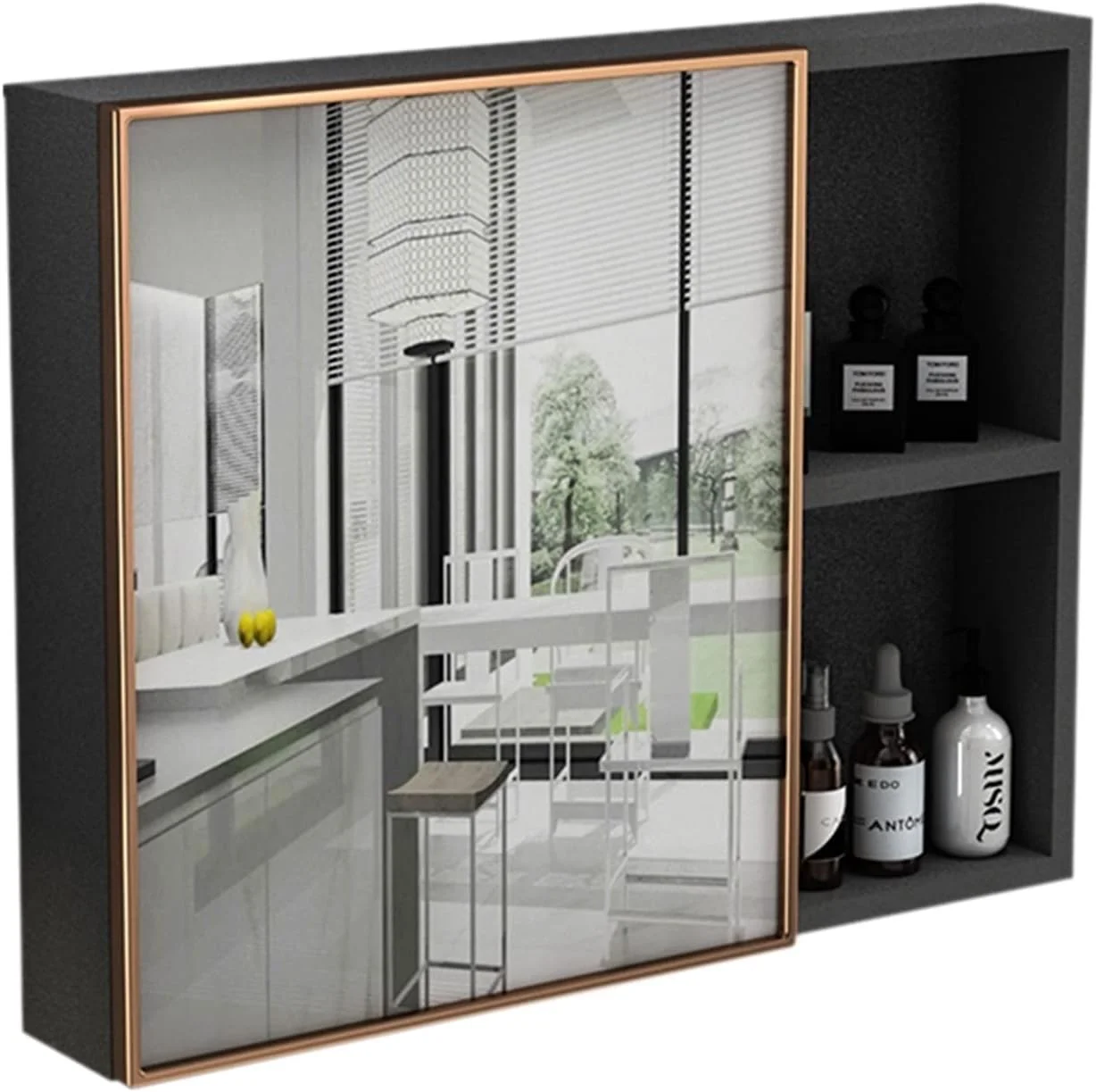 کابینت آینه ای حمام VejiA، دو طبقه، نصب دیواری، قفسه آلومینیومی فضایی، آینه آویز، جعبه آینه توالت، آینه دیواری حمام کابینت آینه ای حمام VejiA، دو طبقه، نصب دیواری، قفسه آلومینیومی فضایی، آینه آویز، جعبه آینه توالت، آینه دیواری حمام