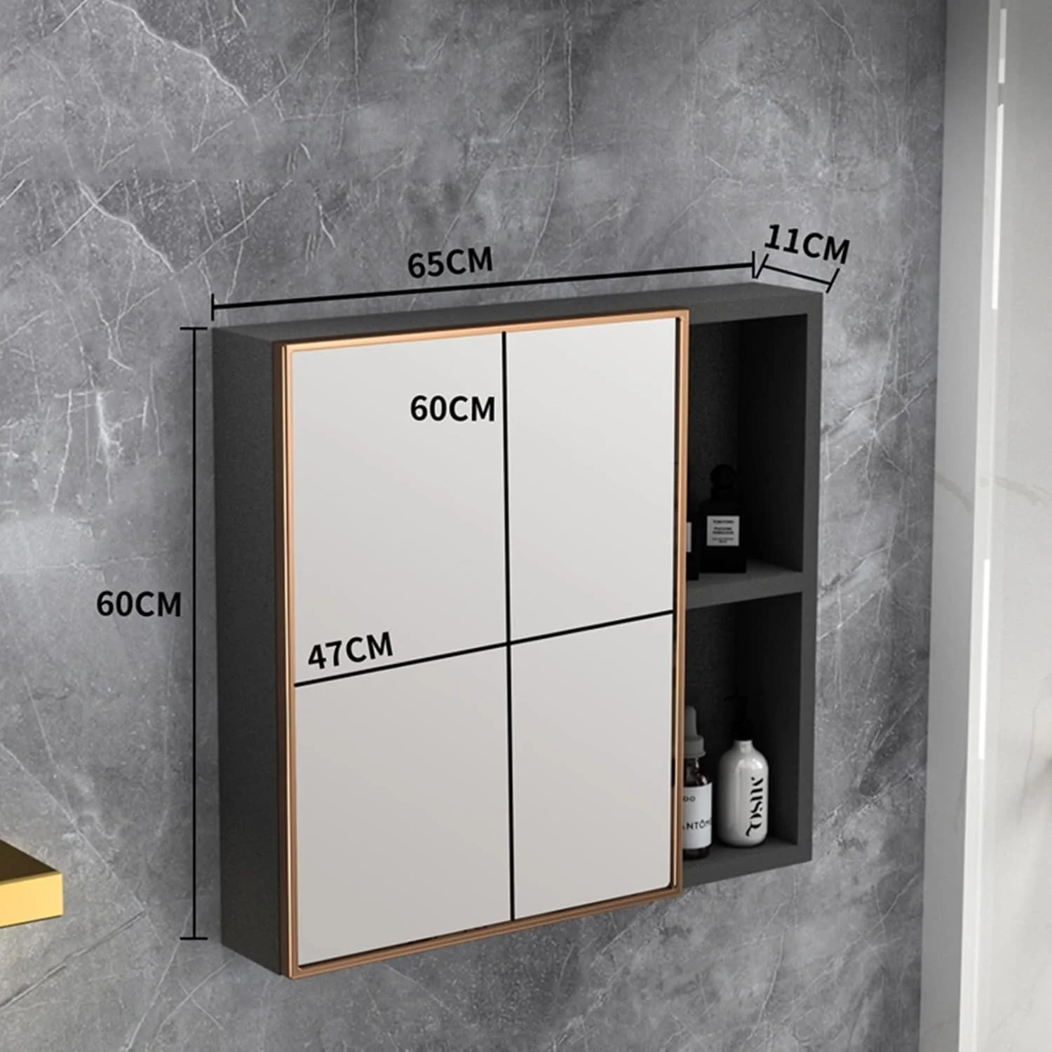 کابینت آینه ای حمام VejiA، دو طبقه، نصب دیواری، قفسه آلومینیومی فضایی، آینه آویز، جعبه آینه توالت، آینه دیواری حمام کابینت آینه ای حمام VejiA، دو طبقه، نصب دیواری، قفسه آلومینیومی فضایی، آینه آویز، جعبه آینه توالت، آینه دیواری حمام