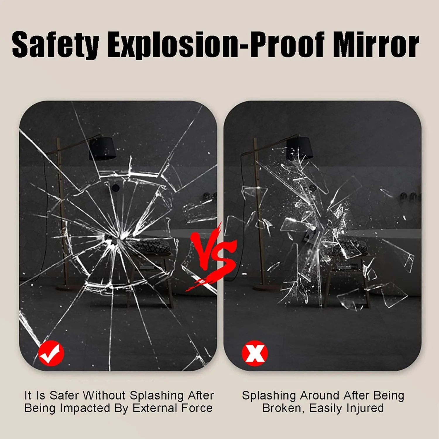 آینه دیواری VejiA برای حمام، آینه گرد حمام با نور LED قابل تنظیم و قاب آلیاژ آلومینیوم، آینه آرایش دیواری، آینه اصلاح، اندازه: Φ60/70/80 سانتی متر آینه دیواری VejiA برای حمام، آینه گرد حمام با نور LED قابل تنظیم و قاب آلیاژ آلومینیوم، آینه آرایش دیواری، آینه اصلاح، اندازه: Φ60/70/80 سانتی متر