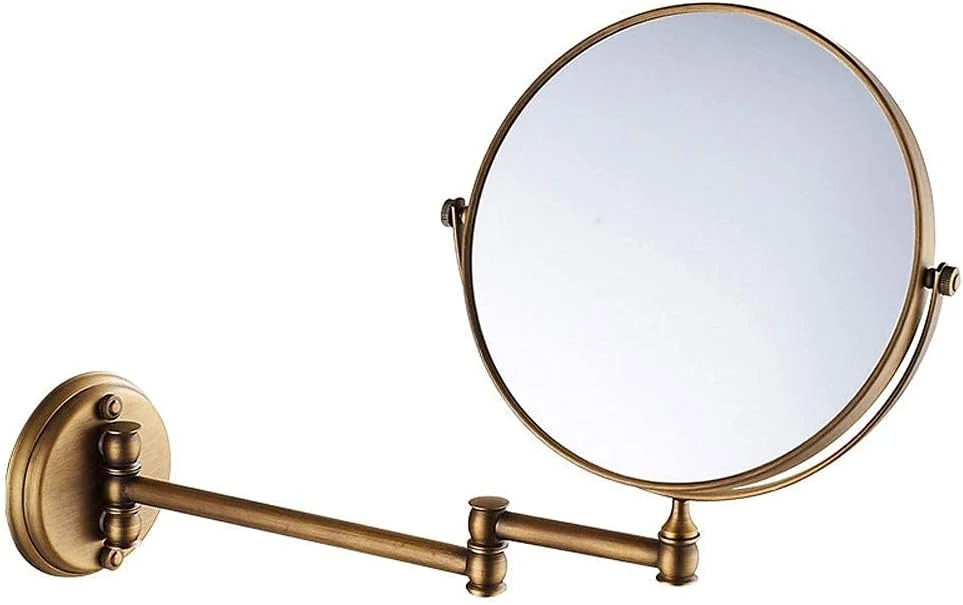 Vanity Mirror Make- Up Mirror with Magnification Two- Sided 360° Swivel Design Extendable Bathroom Mirror (Color : #2) (#1) Vanity Mirror Make- Up Mirror with Magnification Two- Sided 360° Swivel Design Extendable Bathroom Mirror (Color : #2) (#1)