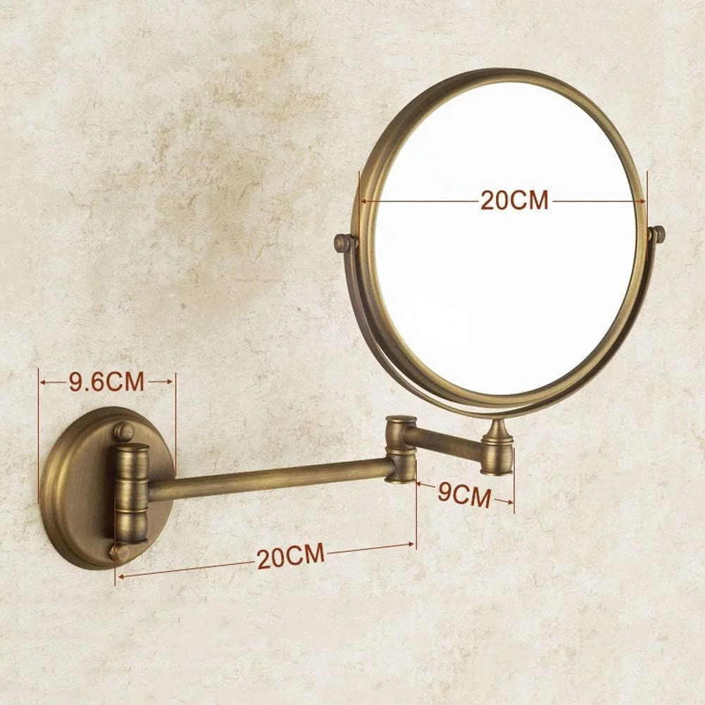 Vanity Mirror Make- Up Mirror with Magnification Two- Sided 360° Swivel Design Extendable Bathroom Mirror (Color : #2) (#1)