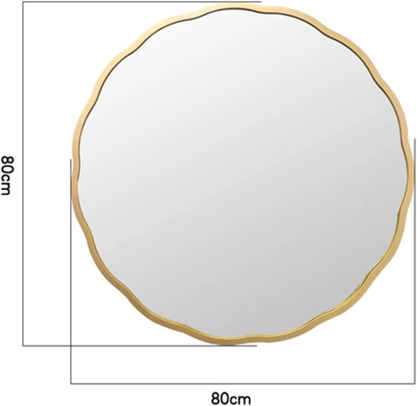 آینه روشویی UGFVGYTG، آینه آرایش، آینه حمام، آینه گرد نور پس زمینه دار توالت، آینه دیواری جیبی تزئینی