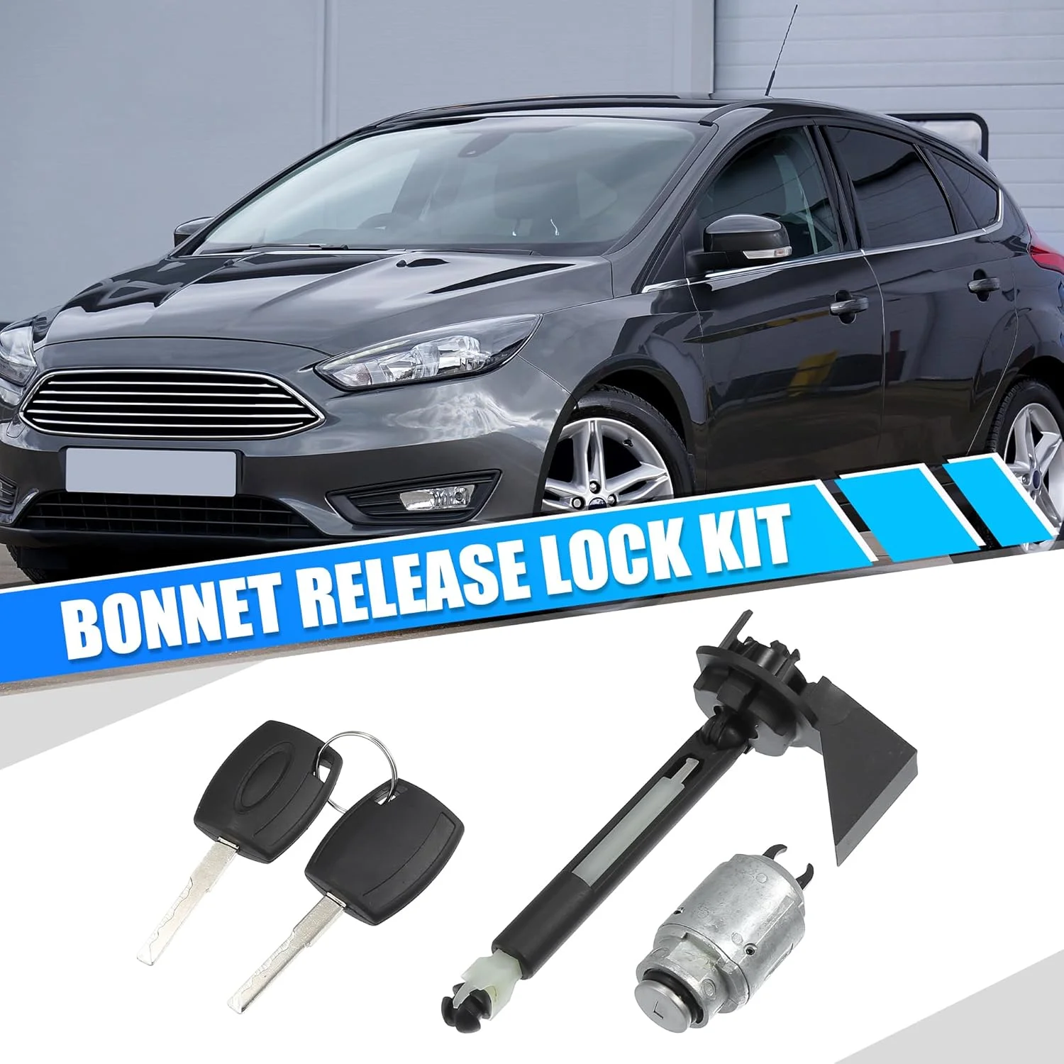 X AUTOHAUX 1 ست کیت قفل رهاسازی کاپوت با زبانه و 2 کلید شماره 1355231 مناسب برای فورد فوکوس MK2 2004-2012 X AUTOHAUX 1 ست کیت قفل رهاسازی کاپوت با زبانه و 2 کلید شماره 1355231 مناسب برای فورد فوکوس MK2 2004-2012