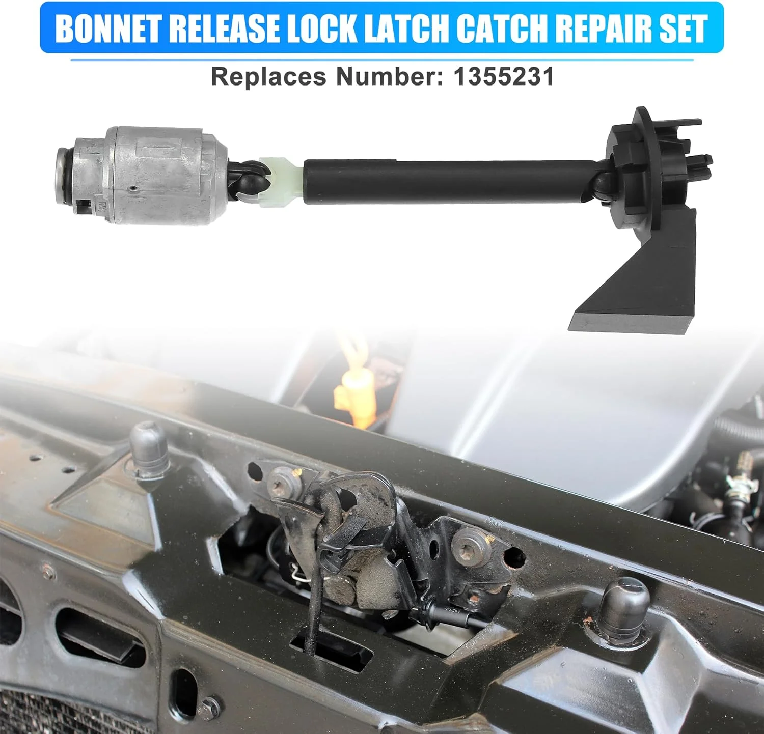 X AUTOHAUX 1 ست کیت قفل رهاسازی کاپوت با زبانه و 2 کلید شماره 1355231 مناسب برای فورد فوکوس MK2 2004-2012 X AUTOHAUX 1 ست کیت قفل رهاسازی کاپوت با زبانه و 2 کلید شماره 1355231 مناسب برای فورد فوکوس MK2 2004-2012