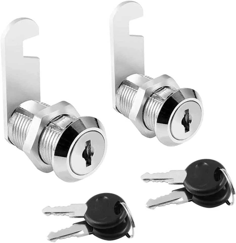 قفل کم کابینت 25 میلی متری Amuer، 2 عددی، قفل استوانه ای کم کابینت فایل جهانی، لوازم جانبی سخت افزاری قفل کمد کوچک برای کشوی فایل امنیتی، صندوق پستی، درب RV Camper، قفل جایگزین جعبه ابزار ذخیره سازی