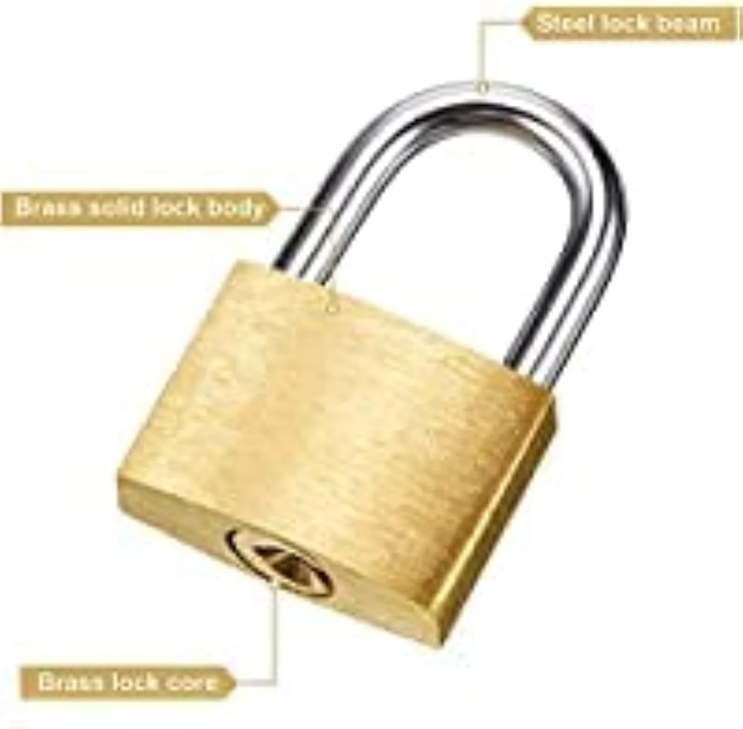 قفل کوچک AQSON، قفل برنجی جامد با 2 کلید برای قفل چمدان، کوله پشتی، قفل کمد باشگاه، قفل چمدان، بازی تطبیق کلاس و موارد دیگر (12 عدد)