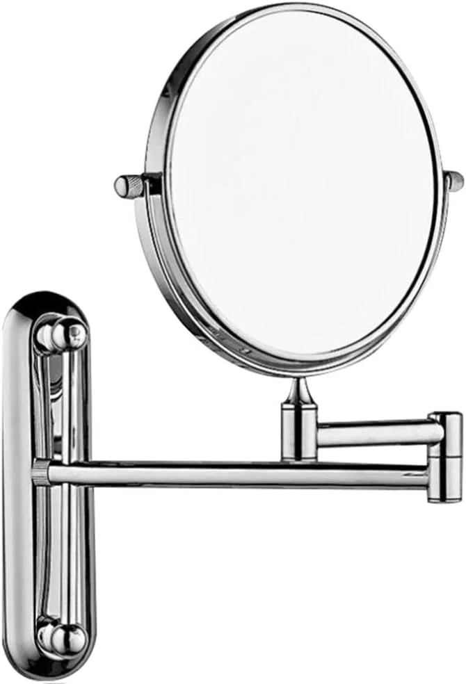 آینه آرایشی، آینه زیبایی دو طرفه دیواری با بزرگنمایی 3 برابری، آینه آرایشی با قابلیت چرخش 360 درجه، آینه حمام تلسکوپی، نقره ای (نقره ای 8 اینچ) آینه آرایشی، آینه زیبایی دو طرفه دیواری با بزرگنمایی 3 برابری، آینه آرایشی با قابلیت چرخش 360 درجه، آینه حمام تلسکوپی، نقره ای (نقره ای 8 اینچ)