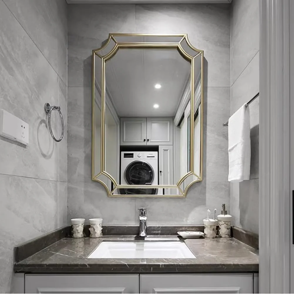 آینه حمام LED با نور پس زمینه عمودی/افقی TT-YEF، آینه آرایشی با کنترل لمسی، آینه روشویی دیواری، آینه دیواری شیشه ای ضد مه و ضد خرد شدن، W86×l120cm