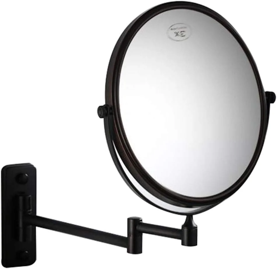 آینه آرایشی دیواری، آینه زیبایی دو طرفه با بزرگنمایی 3 برابر، آینه حمام با چرخش 360 درجه، آینه آرایشی قابل افزایش، مسی عتیقه (رنگ: Nero، اندازه: 6 اینچ) (Nero 6 آینه آرایشی دیواری، آینه زیبایی دو طرفه با بزرگنمایی 3 برابر، آینه حمام با چرخش 360 درجه، آینه آرایشی قابل افزایش، مسی عتیقه (رنگ: Nero، اندازه: 6 اینچ) (Nero 6