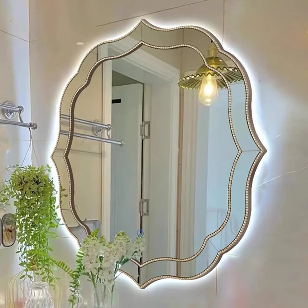 آینه حمام LED لوکس TT-YEF، آینه روشویی دیواری با ضد بخار، آینه دیواری نور پس زمینه، آینه روشویی چند منظوره با نور پس زمینه با کلید لمسی برای اتاق رختکن، 70×70 سانتی متر آینه حمام LED لوکس TT-YEF، آینه روشویی دیواری با ضد بخار، آینه دیواری نور پس زمینه، آینه روشویی چند منظوره با نور پس زمینه با کلید لمسی برای اتاق رختکن، 70×70 سانتی متر