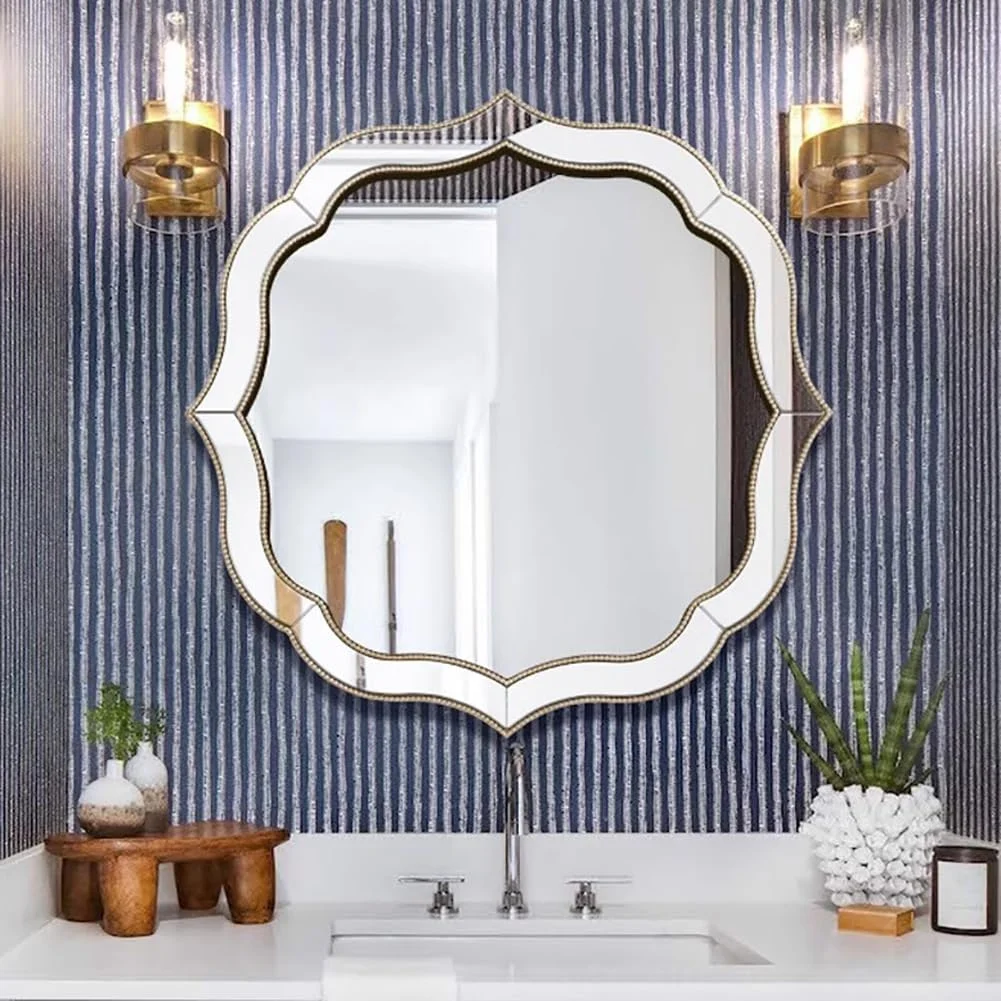 آینه حمام LED لوکس TT-YEF، آینه روشویی دیواری با ضد بخار، آینه دیواری نور پس زمینه، آینه روشویی چند منظوره با نور پس زمینه با کلید لمسی برای اتاق رختکن، 70×70 سانتی متر