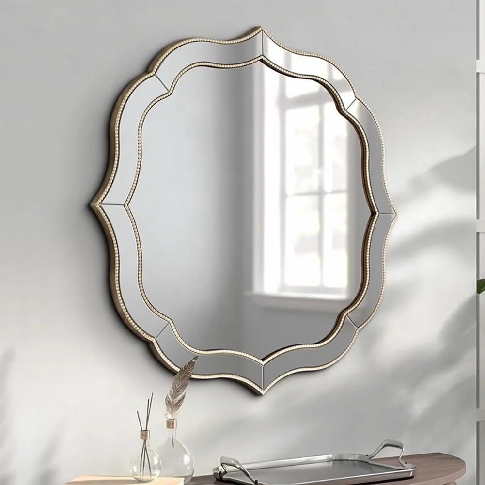 آینه حمام LED لوکس TT-YEF، آینه روشویی دیواری با ضد بخار، آینه دیواری نور پس زمینه، آینه روشویی چند منظوره با نور پس زمینه با کلید لمسی برای اتاق رختکن، 70×70 سانتی متر