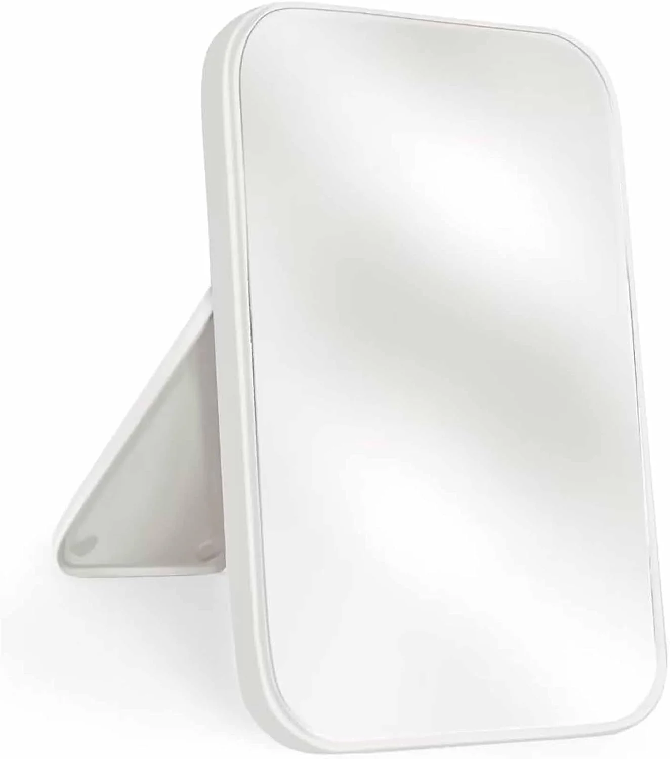 آینه آرایشی رومیزی 8 اینچی تزویق، آینه مسافرتی قابل حمل آسان با پایه (سفید) آینه آرایشی رومیزی 8 اینچی تزویق، آینه مسافرتی قابل حمل آسان با پایه (سفید)