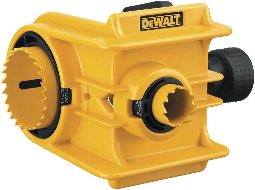 کیت نصب قفل درب DEWALT، طراحی گیره C، برای درب های فلزی یا چوبی، 2 بوش قابل تنظیم، نصب آسان (D180004)
