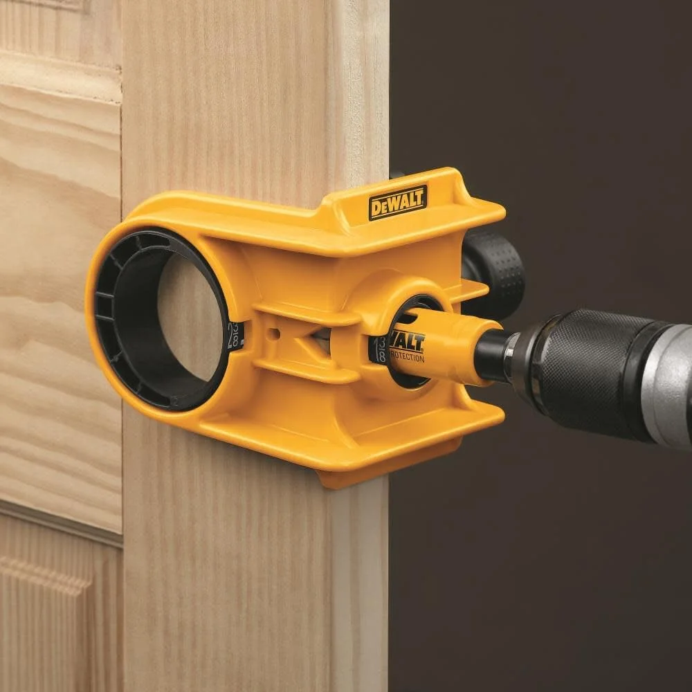 کیت نصب قفل درب DEWALT، طراحی گیره C، برای درب های فلزی یا چوبی، 2 بوش قابل تنظیم، نصب آسان (D180004) کیت نصب قفل درب DEWALT، طراحی گیره C، برای درب های فلزی یا چوبی، 2 بوش قابل تنظیم، نصب آسان (D180004)