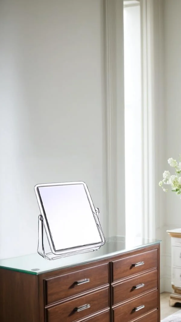 آینه آرایشی دو طرفه چرخان 360 درجه Sweet seven با پایه تاشو - آینه رومیزی و تمام قد برای حمام و اتاق خواب آینه آرایشی دو طرفه چرخان 360 درجه Sweet seven با پایه تاشو - آینه رومیزی و تمام قد برای حمام و اتاق خواب