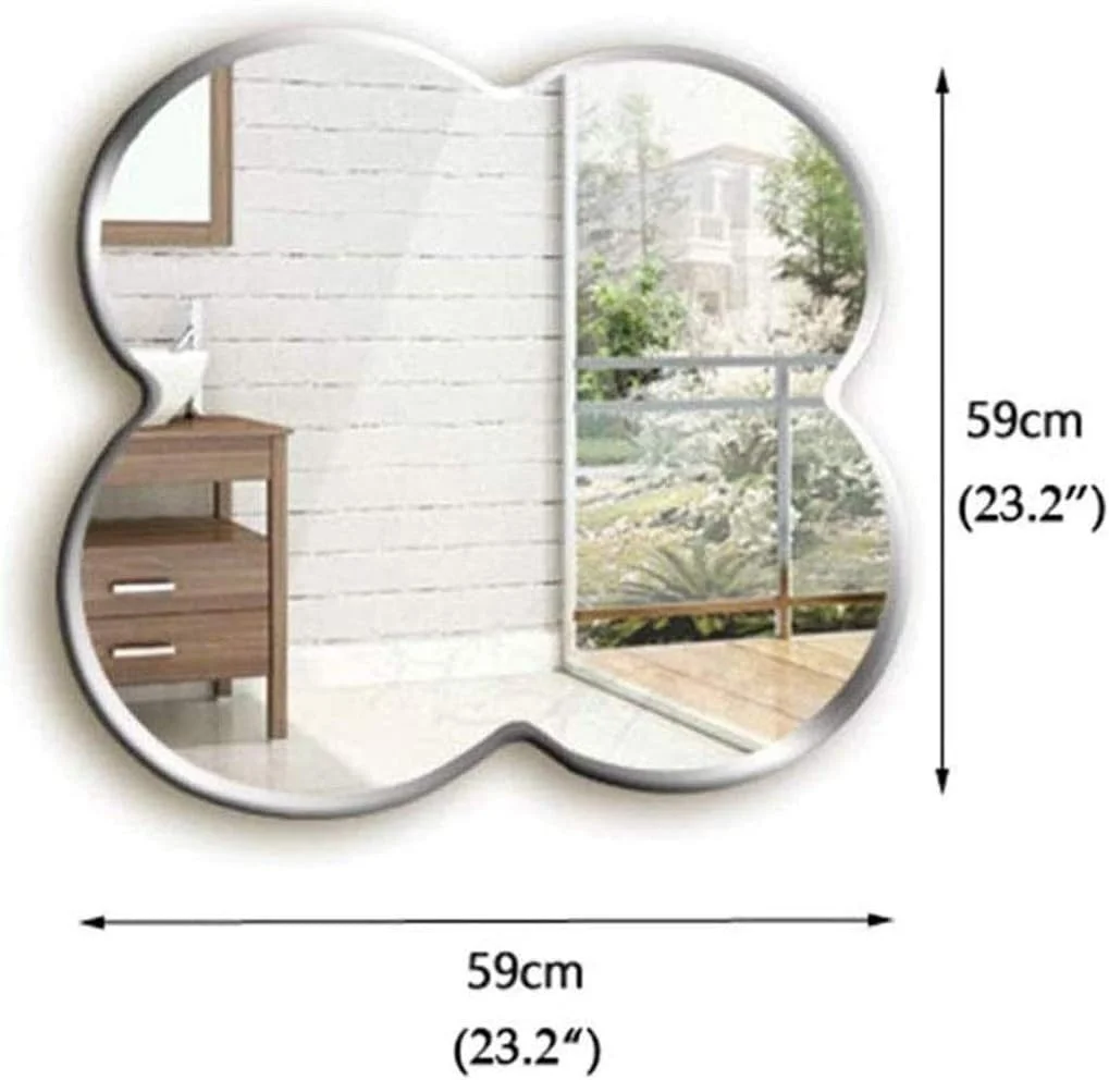 آینه دیواری کلاسیک بدون قاب SMLZV، آینه تزئینی دیواری، مجموعه خانگی، آینه هنری مدرن دیواری