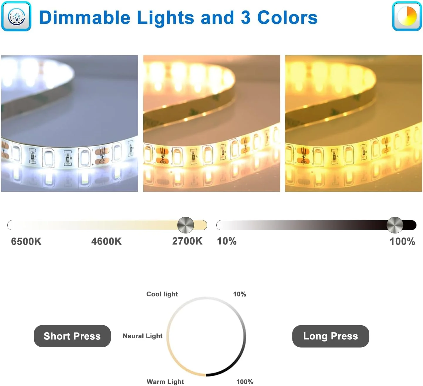 آینه حمام LED بیضی شکل Skybathroom، 3 رنگ نور LED، روشنایی قابل تنظیم، عملکرد حافظه، ضد مه، 60 * 90 سانتی متر