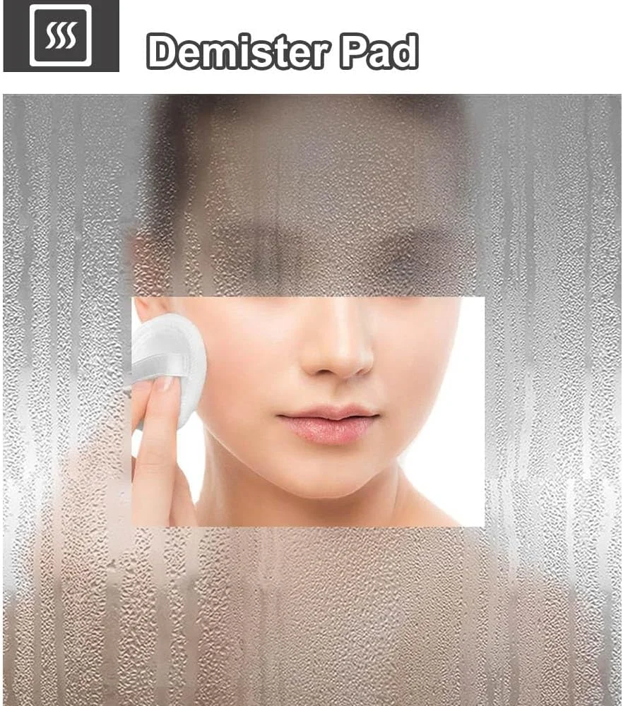 آینه حمام LED دار Skybathroom با ابعاد 800x600mm به همراه پد ضد بخار | نصب دیواری | ضد مه | دارای حسگر لمسی