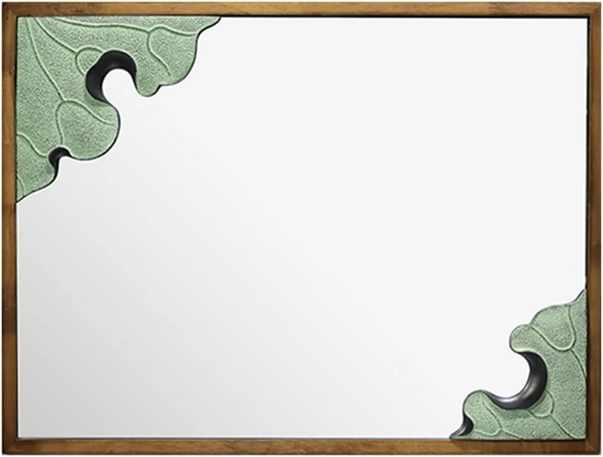 آینه روشویی SIHPAC قاب دار، آینه حمام، آینه رترو، آینه دیواری آویز، آینه آرایش روشویی (Hortel)