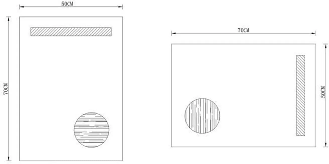 آینه روشویی مستطیلی SIHPAC، آینه آرایش LED با ذره بین
