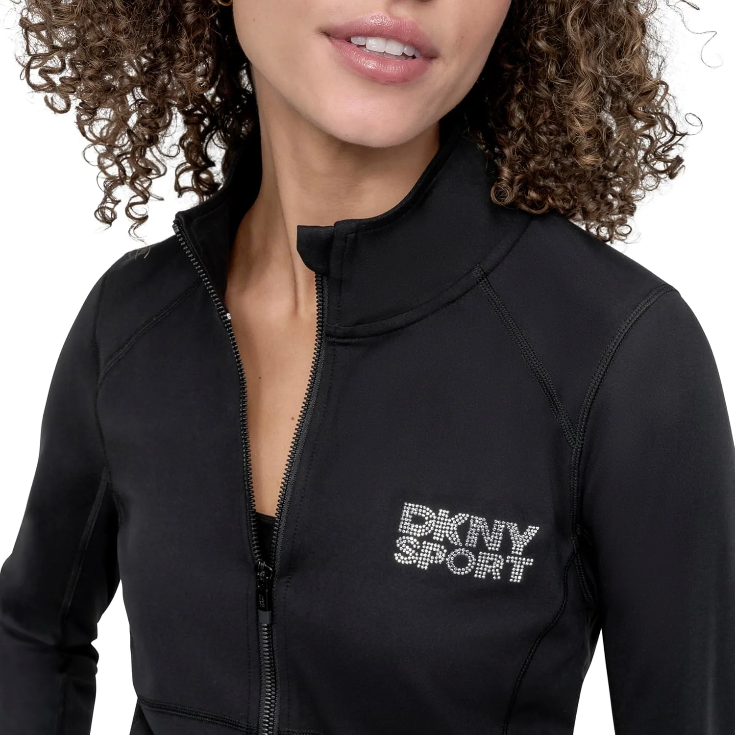 ژاکت ورزشی زنانه DKNY مدل Mock Neck با زیپ جلو و طراحی فشرده (تک عددی) ژاکت ورزشی زنانه DKNY مدل Mock Neck با زیپ جلو و طراحی فشرده (تک عددی)