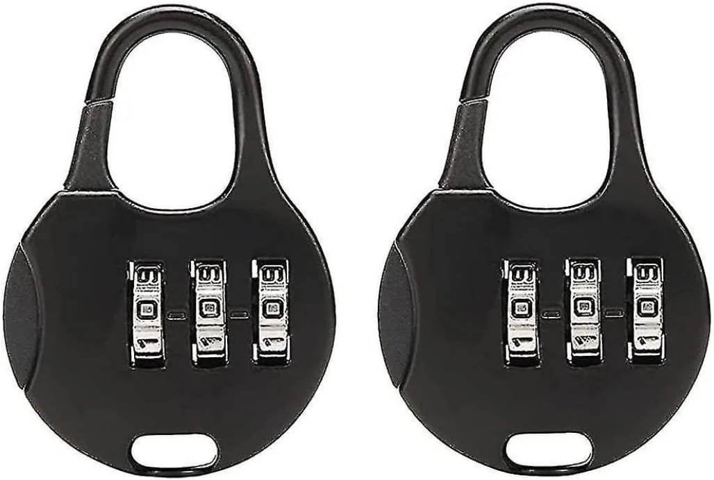 قفل رمزدار 3 رقمی SOLDOUT، قفل ترکیبی قابل تنظیم مجدد، قفل ایمنی مسافرتی (بسته 2 عددی)