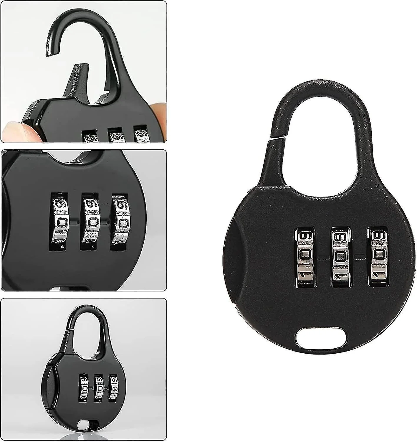 قفل رمزدار 3 رقمی SOLDOUT، قفل ترکیبی قابل تنظیم مجدد، قفل ایمنی مسافرتی (بسته 2 عددی)