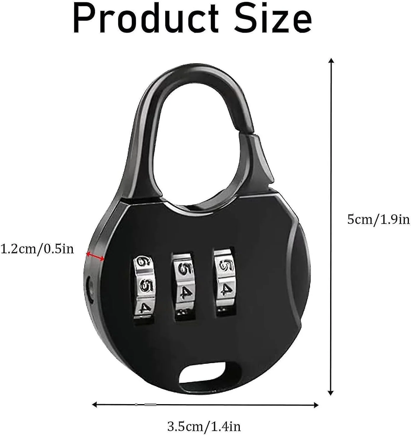 قفل رمزدار 3 رقمی SOLDOUT، قفل ترکیبی قابل تنظیم مجدد، قفل ایمنی مسافرتی (بسته 2 عددی)